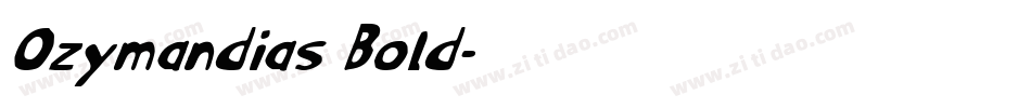 Ozymandias Bold字体转换